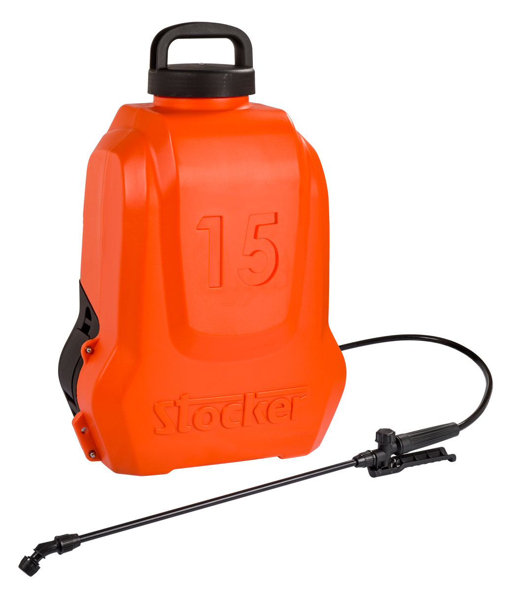 Pompa irroratrice a zaino a pressione manuale Stocker 16 lt - Pompante e  meccanismi in ottone, serbatoio in plastica dura